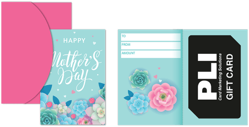 mini and standard gifting card flowers-plicards