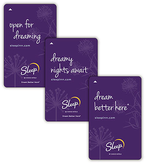 sleep inn key cards-plicards