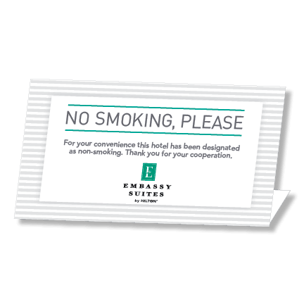no smoking embassy suites-plicards