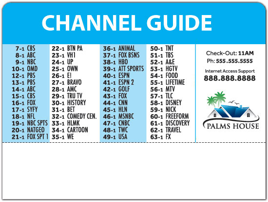 in-room channel guide palms house-plicards