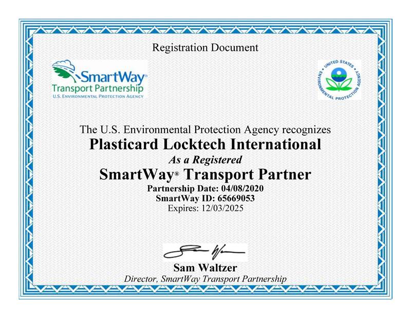 PLI Renews with the U.S. EPA SmartWay® Transport Partnership