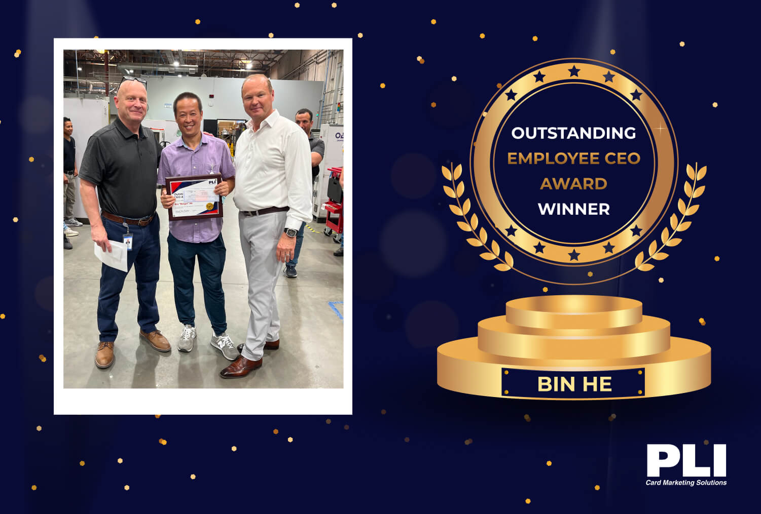 Celebrating Excellence: Bin He Receives Outstanding Employee CEO Award
